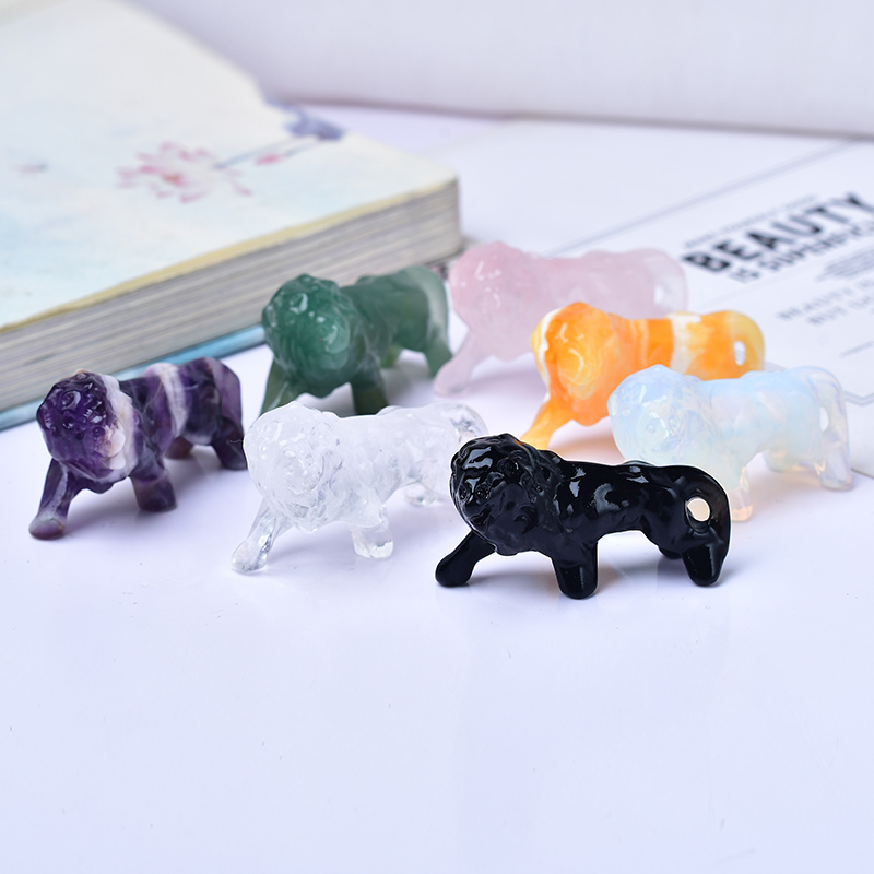 Lion Stationery & Office Supply(Kunshan)Co.Ltd - Natuurlijke Kristal Obsidiaan Leeuw. Geschikt Voor