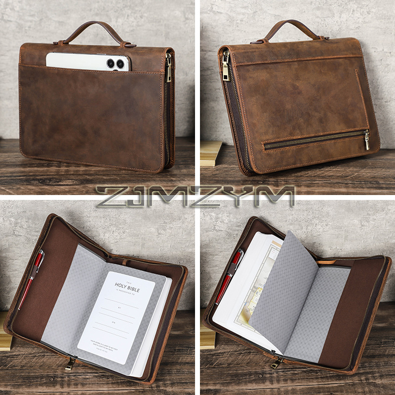 Stationery Supplies Business - Retro lederen notebook beschermhoes handgemaakte lederen