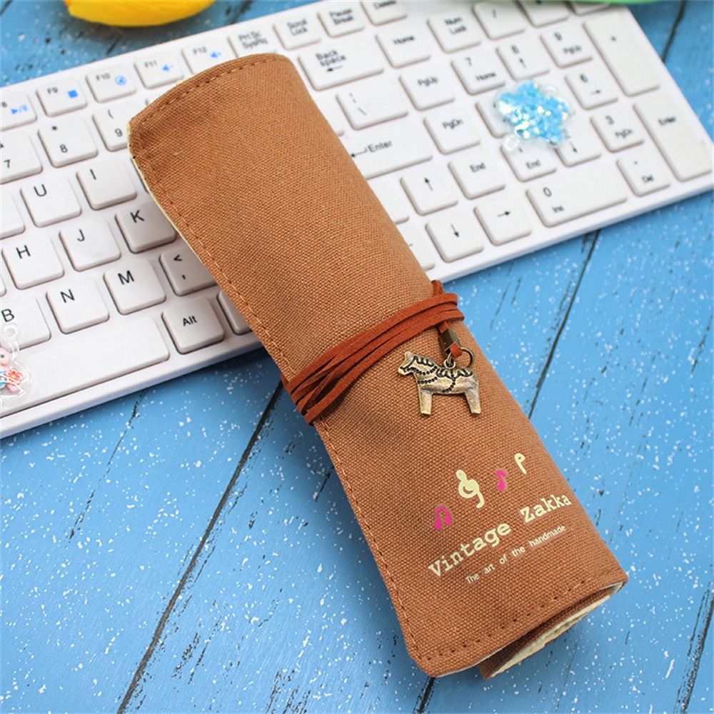 Pen Pouch Roll - 12-gaats etui voor potloden, rollerballpennen, opvouwbare