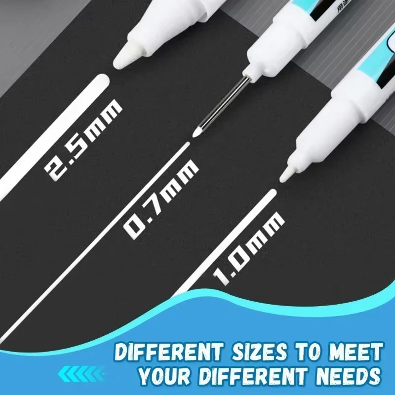 Stationery Supply - 0.7/1.0/2.5MM Witte Permanente Marker Pennen Markers