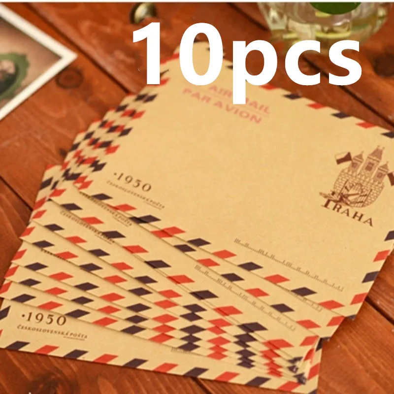 Letter Envelope Kraft - 10 Stuks 9.7*7.5Cm Retro Populaire Envelop