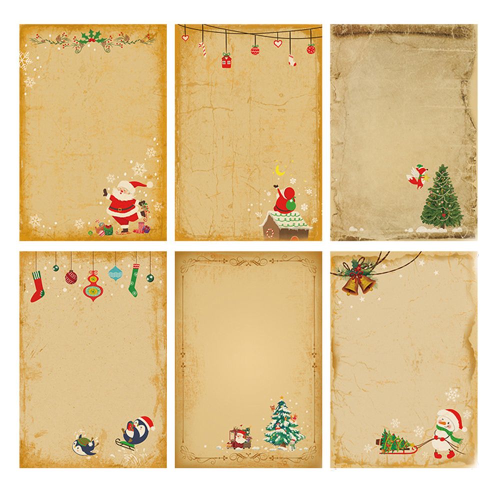 Letter Envelope Kraft - DIY Vintage Kerstman Cadeau Uitnodiging Sneeuwpop