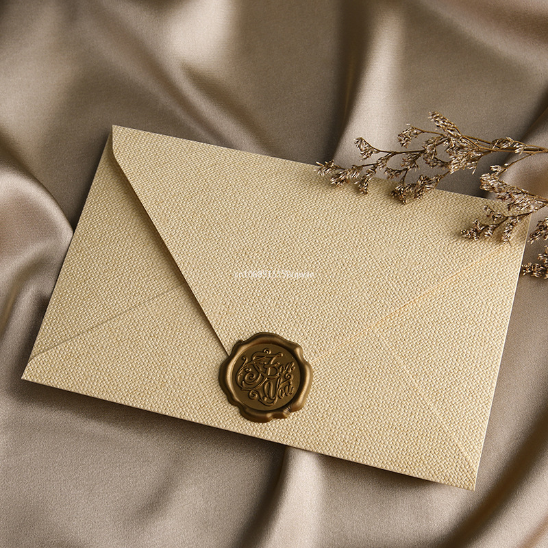 Letter Envelope Kraft - Kraftpapier Europese Hofstijl Retro Linnen Envelop