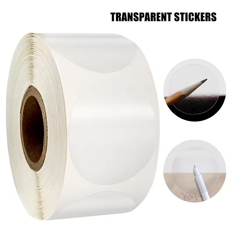 Sticker Label Roll - Transparante ronde sticker, zelfklevende afdichtingsstickers, envelop,