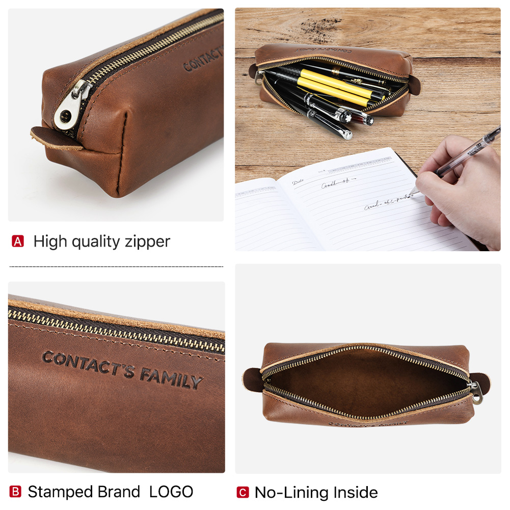 Retro lederen etui met hoge ca - Stationery Supplies Business recensie en prijs