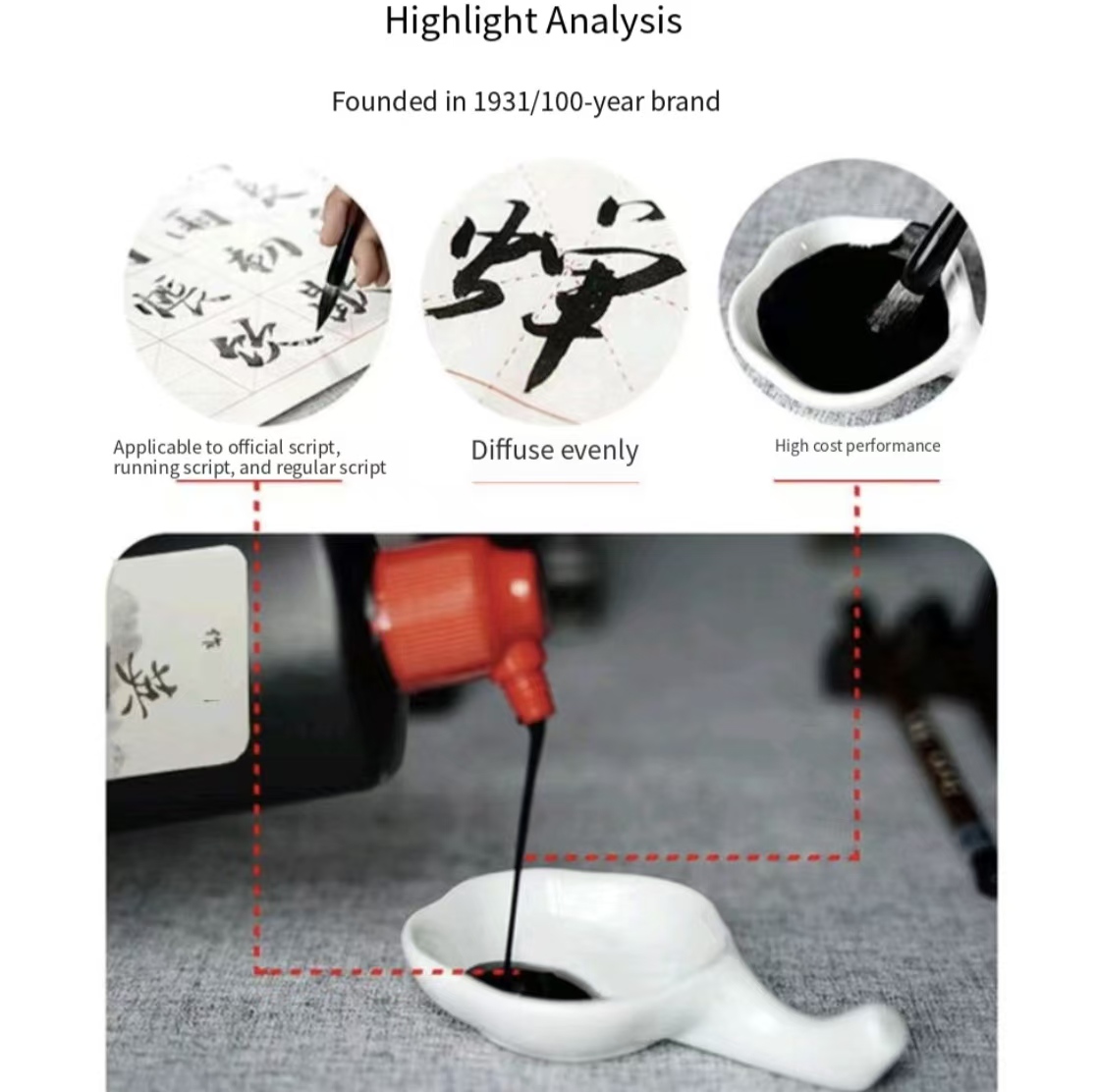 Zwarte Chinese kalligrafie-ink - Calligraphy Ink Bottle recensie en prijs