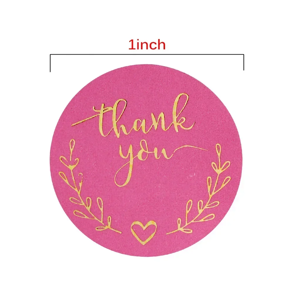 50-500 stks Dank U Sticker Roz - Stationery Supplies Business recensie en prijs