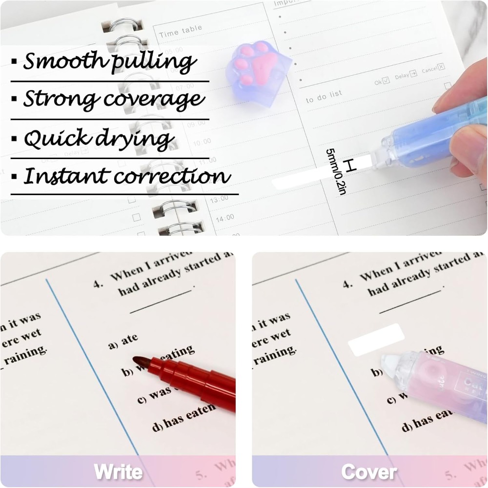 6 stuks correctie tape, 2-in-1 - Correction Tape Roller recensie en prijs