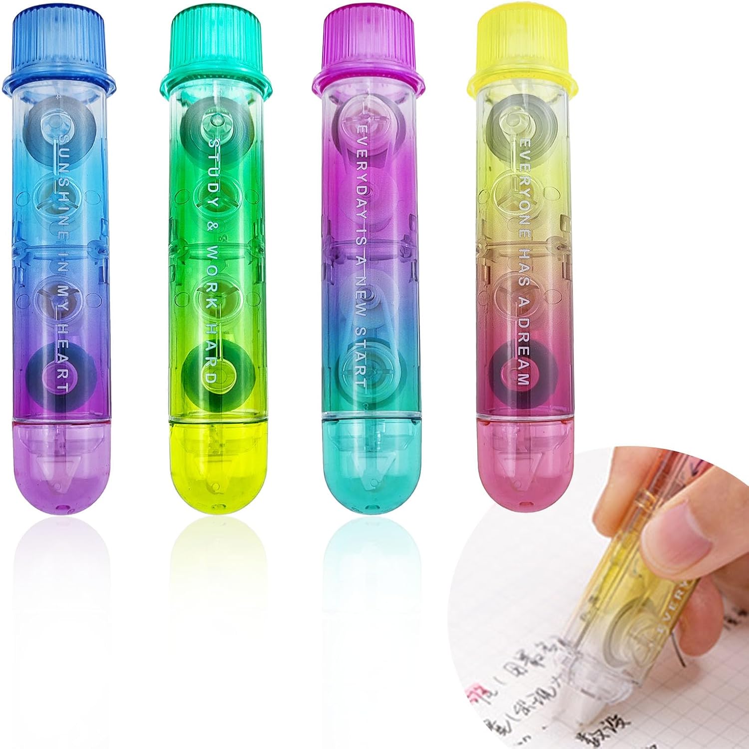 4 PACK 2 In1 White Out Correct - Correction Tape Roller recensie en prijs