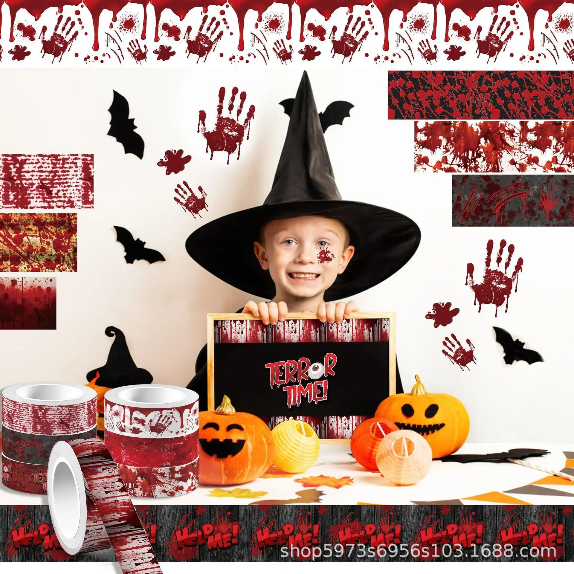 Halloween Bloody Hand Bloeden  - Washi Tape Set recensie en prijs