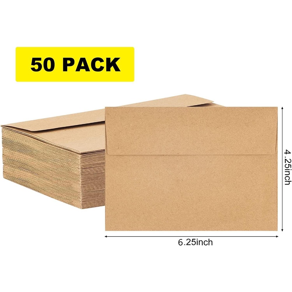 50-pack kraftpapieren envelopp - Letter Envelope Kraft recensie en prijs