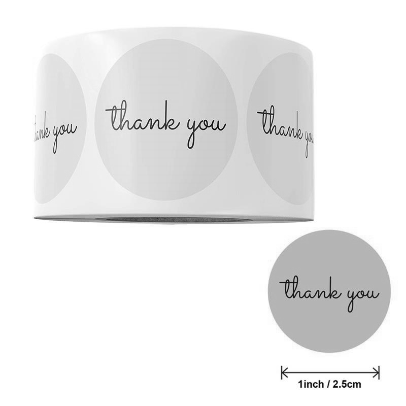 500 bedankstickers op rol 25 m - Sticker Label Roll recensie en prijs