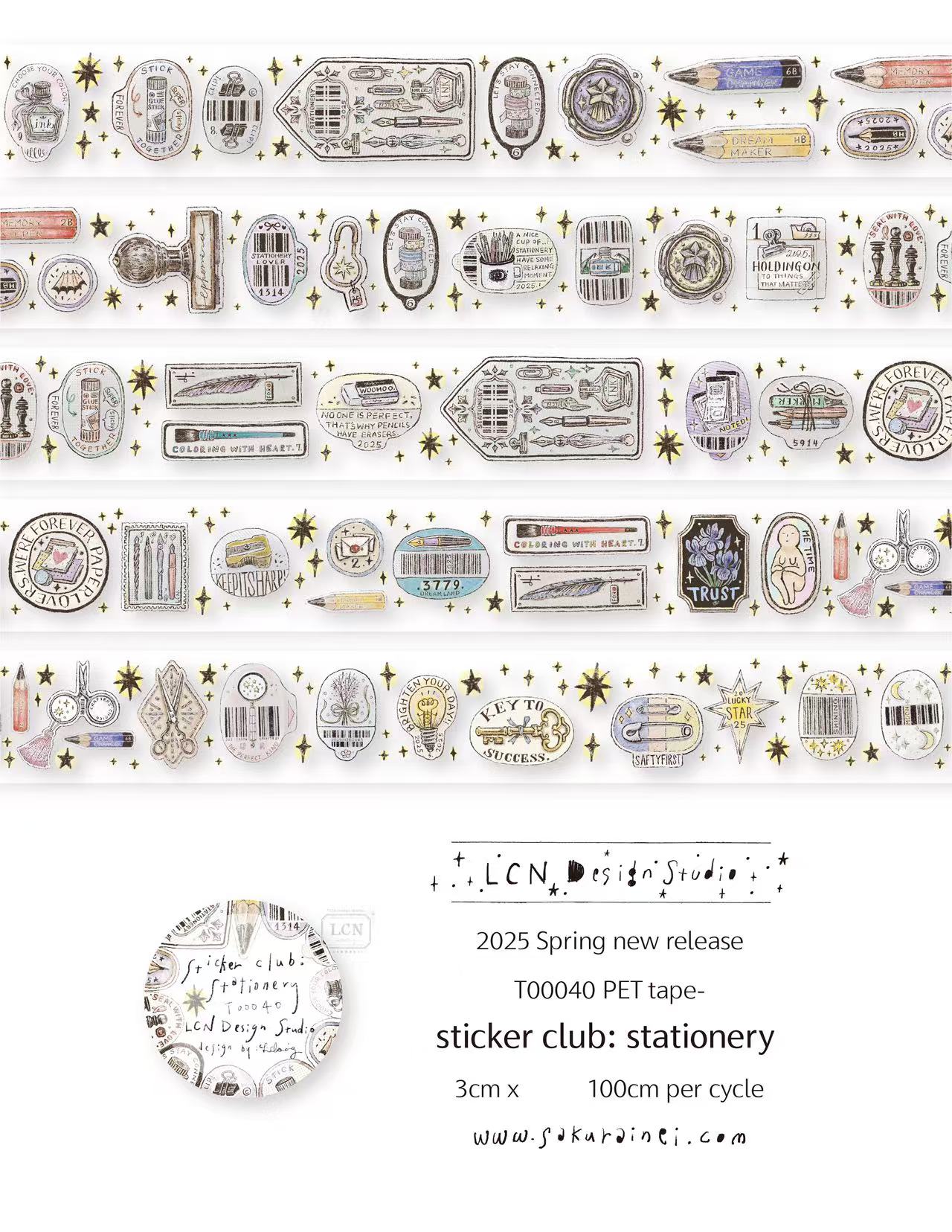1 Loop LCN Vintage Sticker Clu - Washi Tape Set recensie en prijs