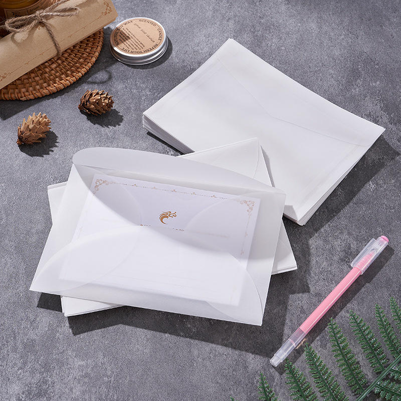 50 stks/partij Blank Doorschij - Letter Envelope Kraft recensie en prijs