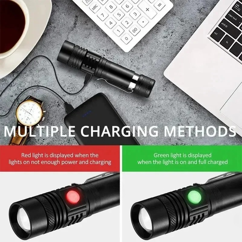 T6 LED oplaadbare zaklamp, 186 - Stationery Supply recensie en prijs